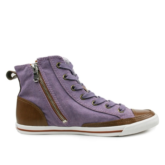 NWT Burnetie High Top Vintage Zipper Sneakers - Picture 4 of 14